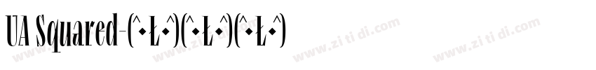 UA Squared字体转换